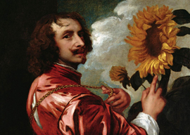 Self-portrait with a sunflower, Anthony van Dyck