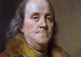 Joseph-Siffred Duplessis portrait of Benjamin Franklin