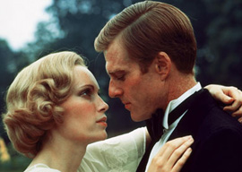 Mia Farrow and Robert Redford in The Great Gatsby, 1974