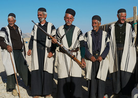 ISFAHAN, IRAN - Bakhtiari nomad tribe men