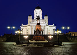 Helsinki Cathedral and monument to Alexander II, Finland