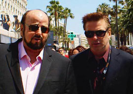 James Toback and Alec Baldwin in Cannes
