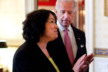 Sonia Sotomayor and Vice President Joe Biden