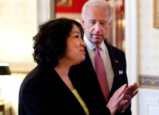 Sonia Sotomayor and Vice President Joe Biden